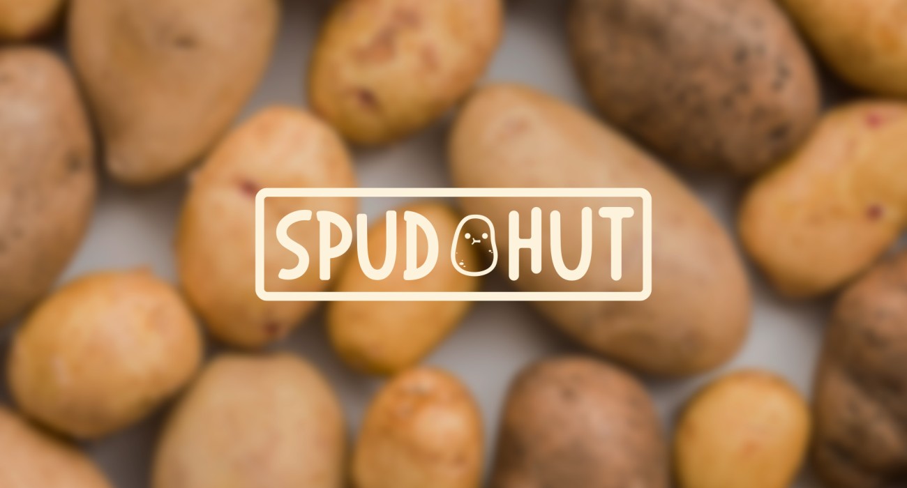 close up natural potatoes aligned