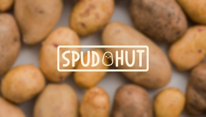 close up natural potatoes aligned